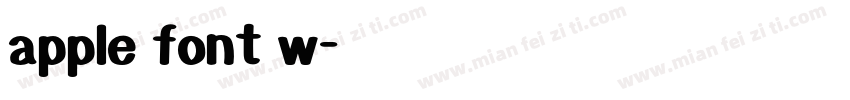 apple font w字体转换